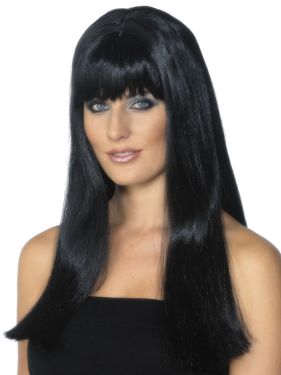 Ladies Mystique Fancy Dress Wig Black